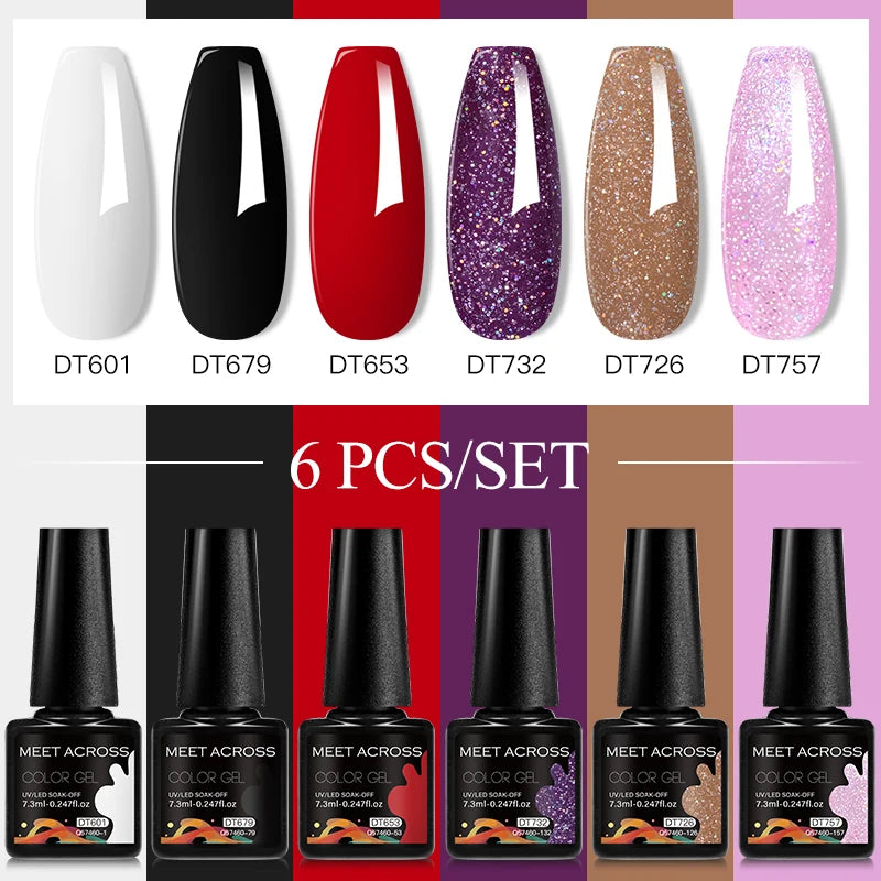 6pcs DIY Semi-Permanent Gel Polish Set
