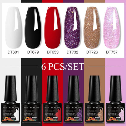 6pcs DIY Semi-Permanent Gel Polish Set