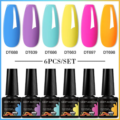 6pcs DIY Semi-Permanent Gel Polish Set
