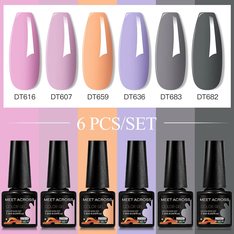 6pcs DIY Semi-Permanent Gel Polish Set
