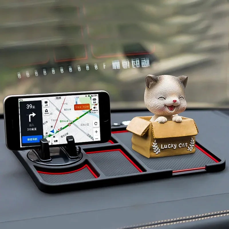 Car Non-Slip Mat Built-In Phone Holder