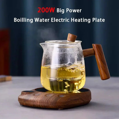 200W Walnut Wood Mug Warmer 5 Temperatures Timer