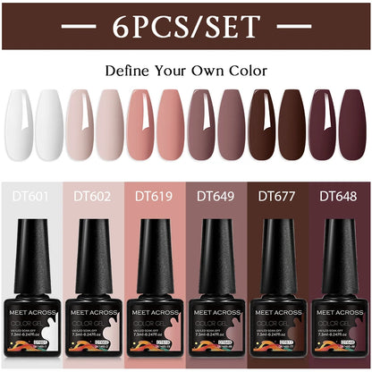 6pcs DIY Semi-Permanent Gel Polish Set