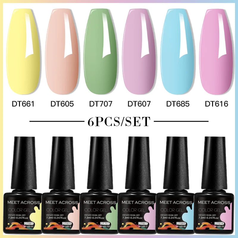 6pcs DIY Semi-Permanent Gel Polish Set