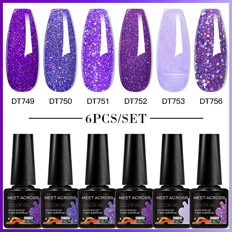 6pcs DIY Semi-Permanent Gel Polish Set
