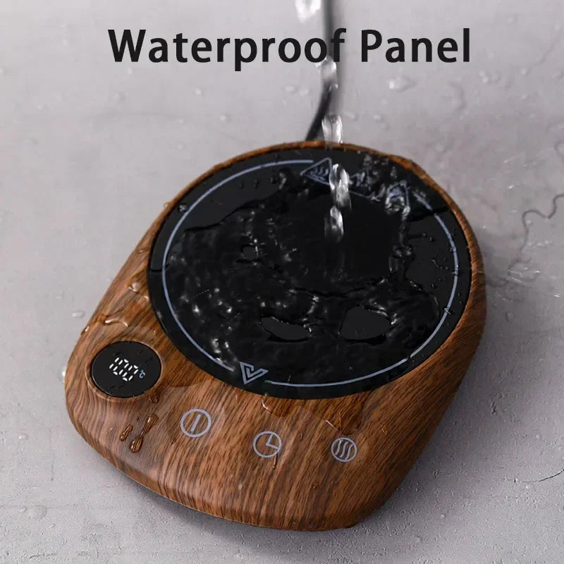 200W Walnut Wood Mug Warmer 5 Temperatures Timer