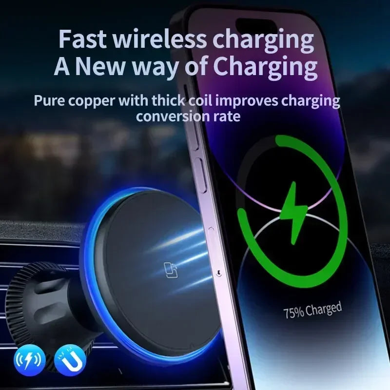 Magnetic Car Wireless Charger RGB LED