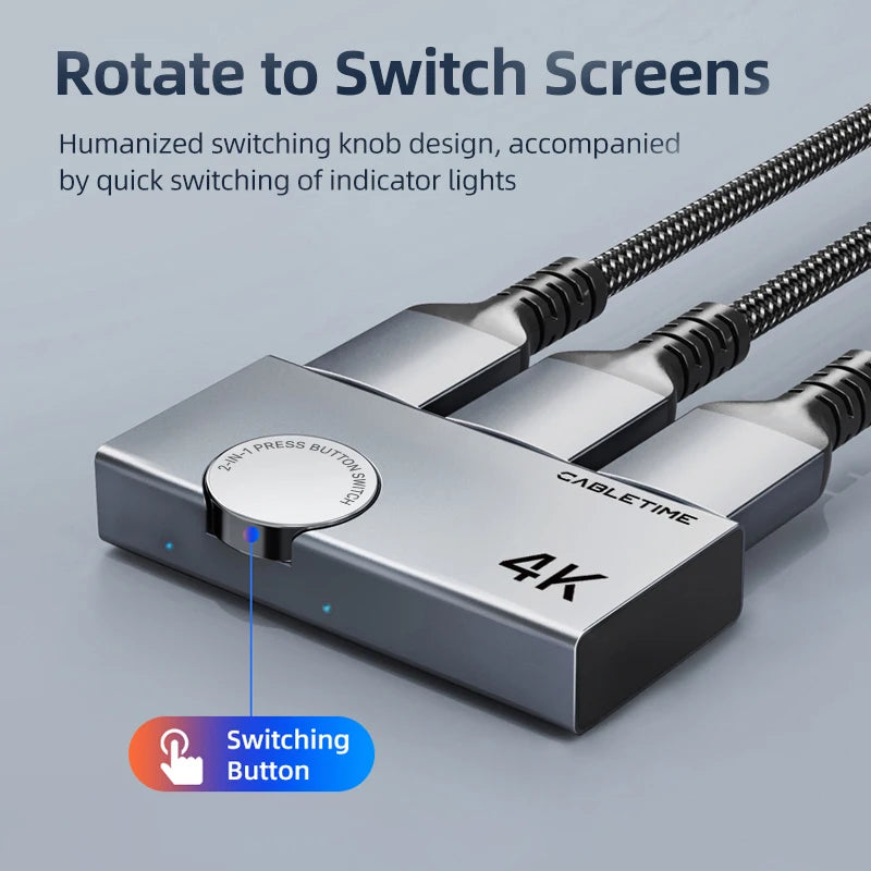 4K 60Hz Bi-Directional HDMI Switch Splitter