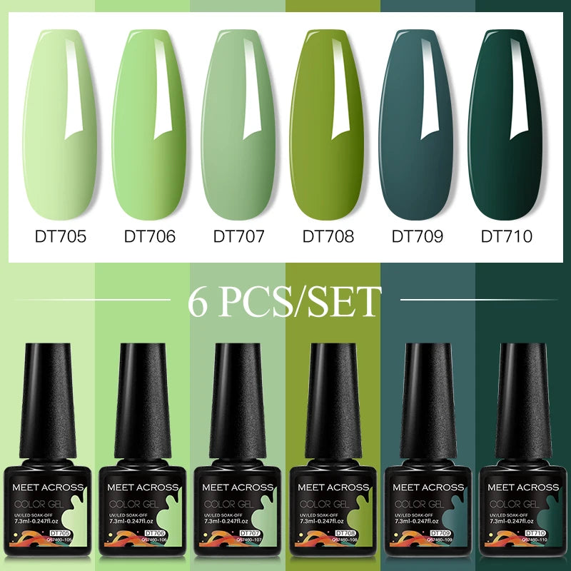 6pcs DIY Semi-Permanent Gel Polish Set
