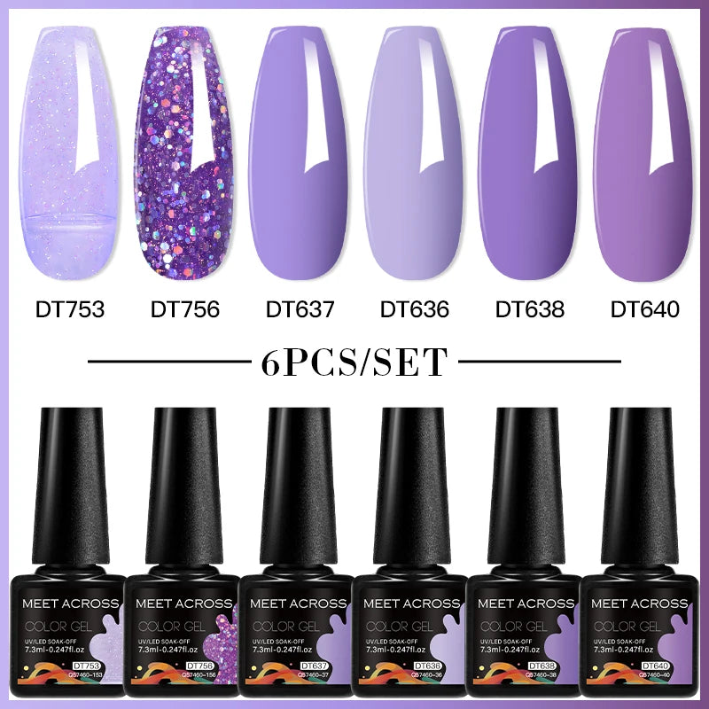 6pcs DIY Semi-Permanent Gel Polish Set