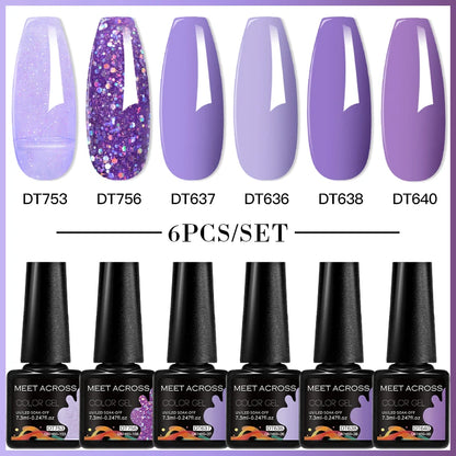 6pcs DIY Semi-Permanent Gel Polish Set