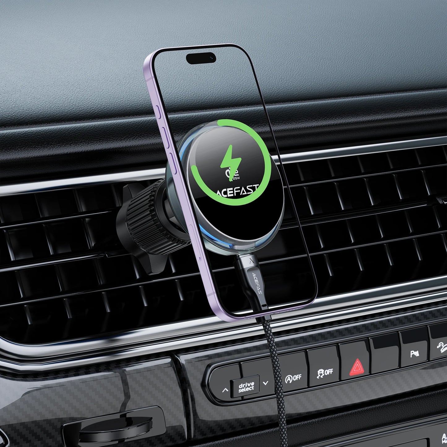 ACEFAST Qi2 25W Magnetic Wireless Car Charger