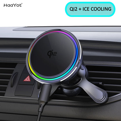 HaaYot Qi2 25W Ice-Cooling Wireless Car Charger