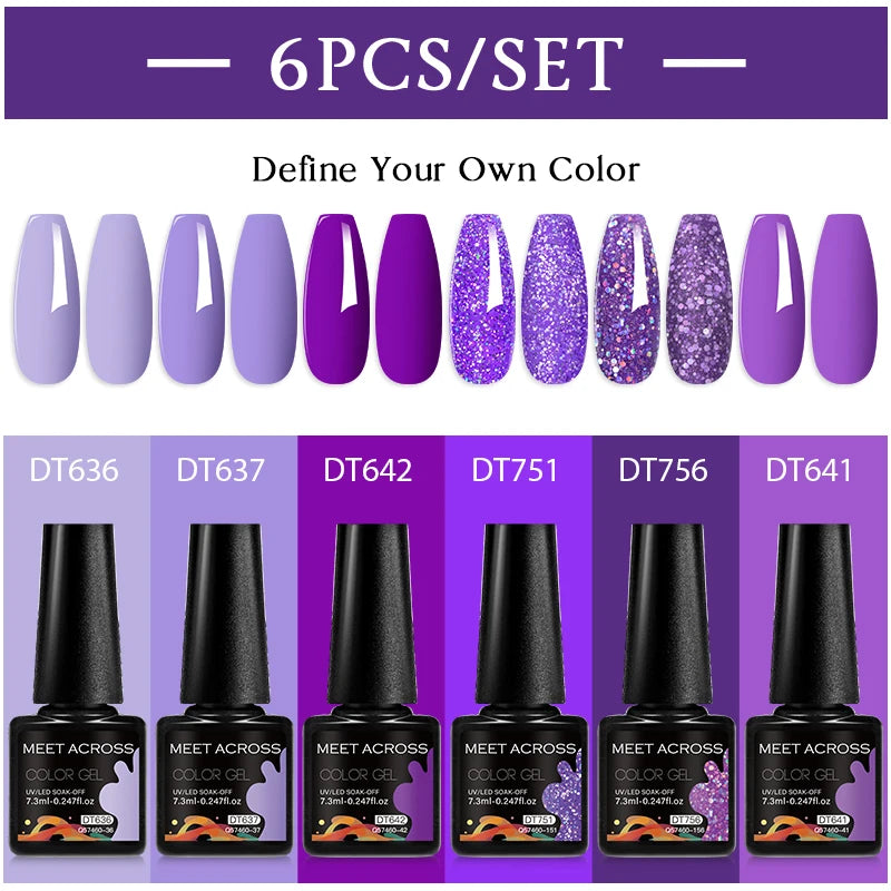 6pcs DIY Semi-Permanent Gel Polish Set