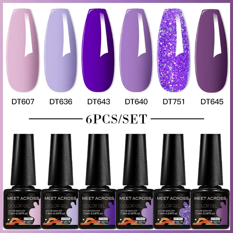 6pcs DIY Semi-Permanent Gel Polish Set