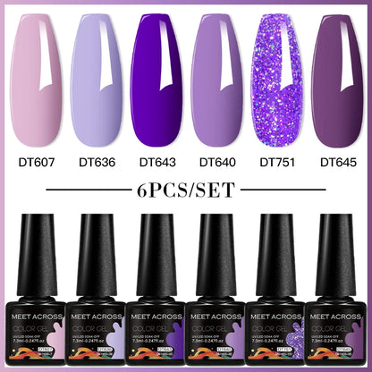 6pcs DIY Semi-Permanent Gel Polish Set