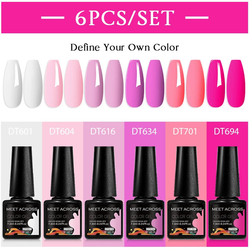 6pcs DIY Semi-Permanent Gel Polish Set