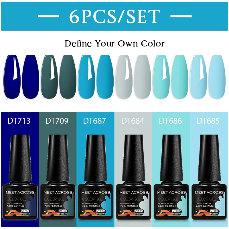 6pcs DIY Semi-Permanent Gel Polish Set