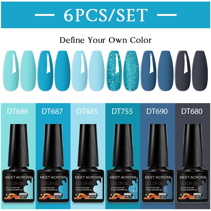 6pcs DIY Semi-Permanent Gel Polish Set