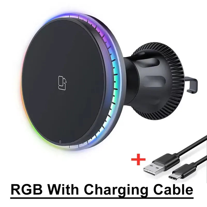 Magnetic Car Wireless Charger RGB LED