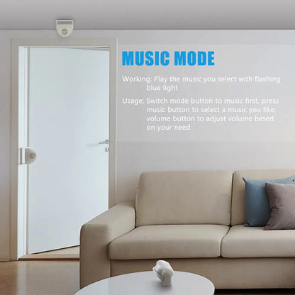 Wireless PIR Welcome Chime Blue LED 32 Songs