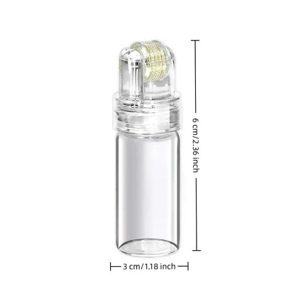 Sealed Derma Roller 128 Needles Serum Bottle
