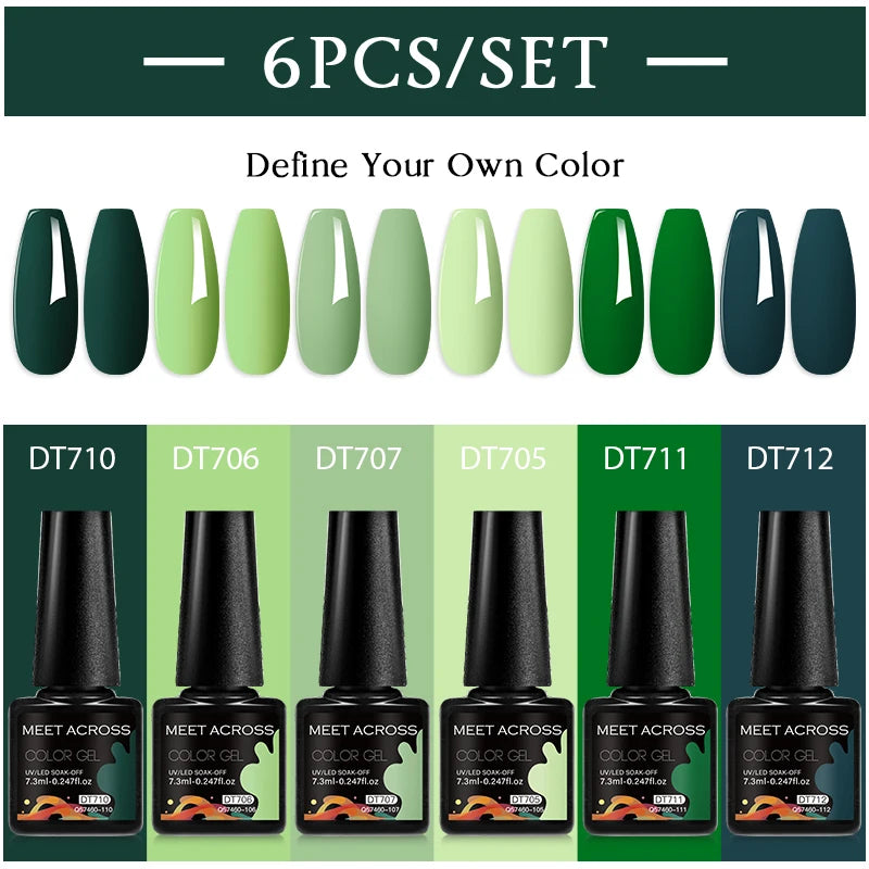 6pcs DIY Semi-Permanent Gel Polish Set