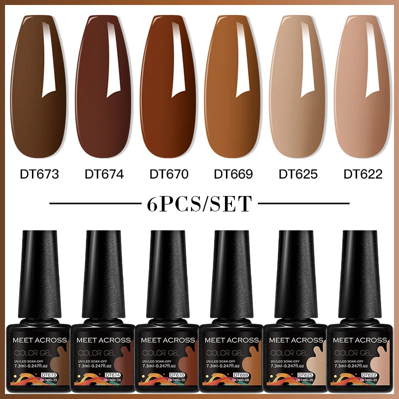 6pcs DIY Semi-Permanent Gel Polish Set