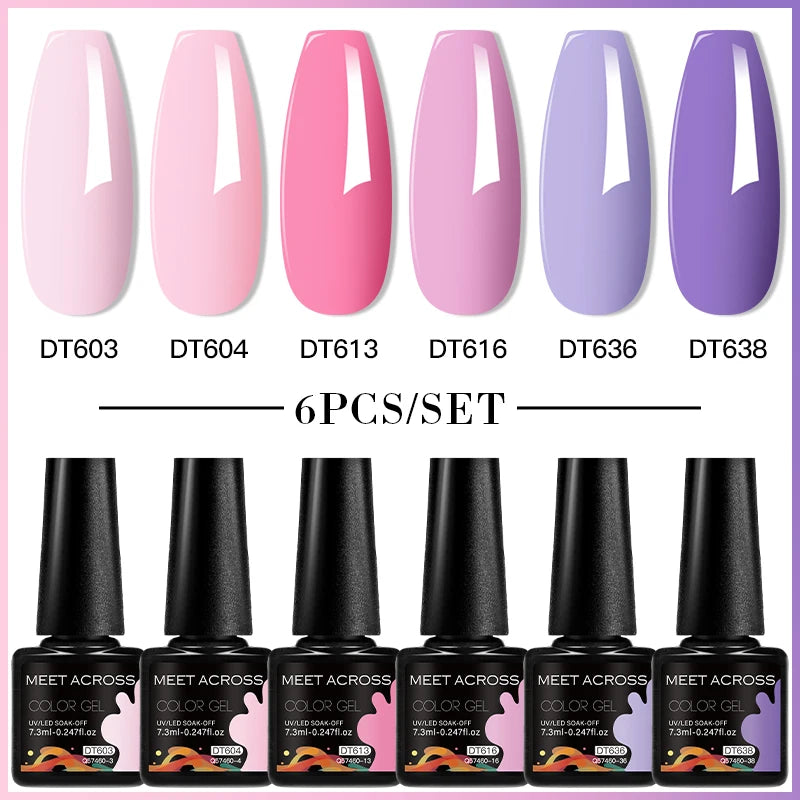 6pcs DIY Semi-Permanent Gel Polish Set