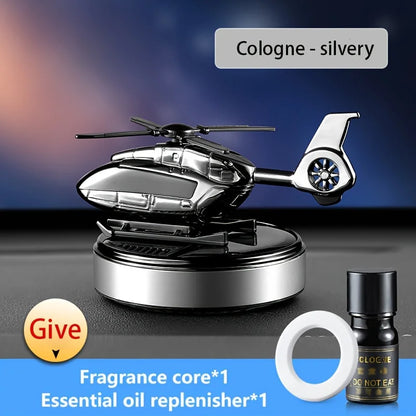 Solar Rotating Helicopter Car Aroma Diffuser