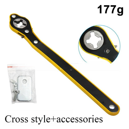 Dual-Head Car Jack Ratchet Wrench