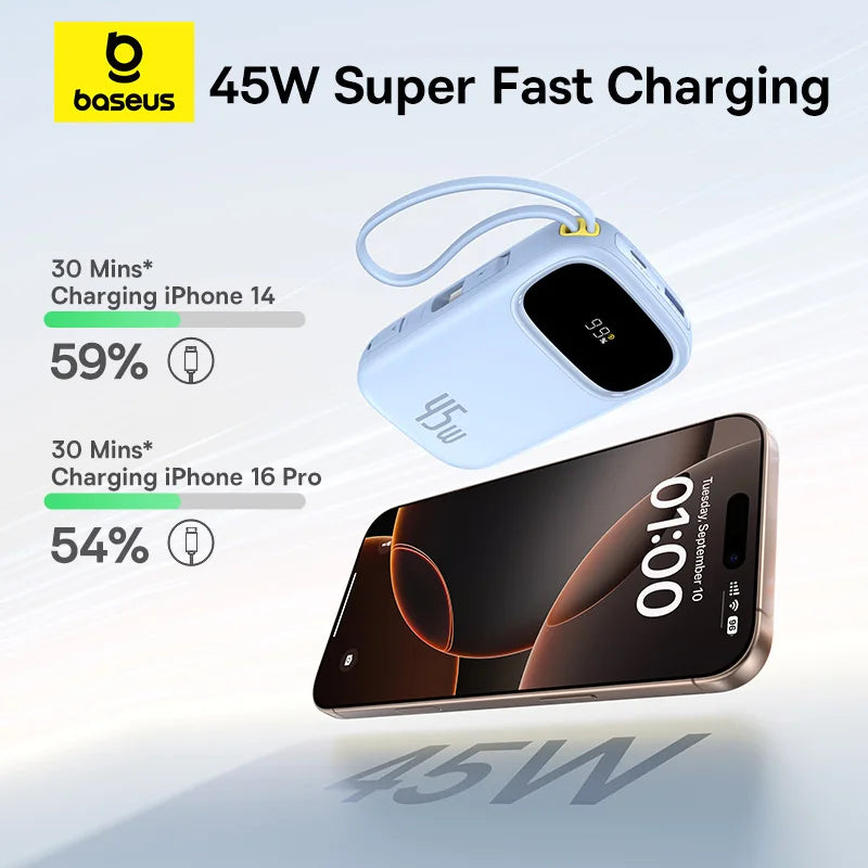 Baseus 45W Power Bank Built-in Cable