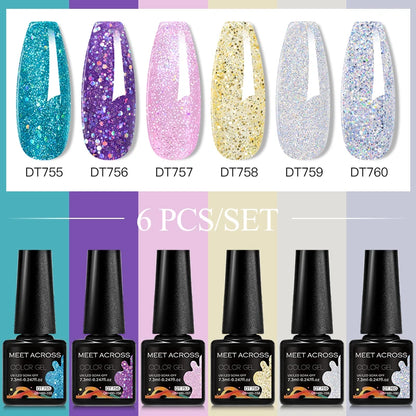 6pcs DIY Semi-Permanent Gel Polish Set