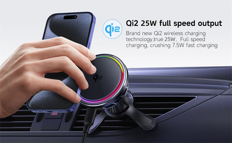 HaaYot Qi2 25W Ice-Cooling Wireless Car Charger