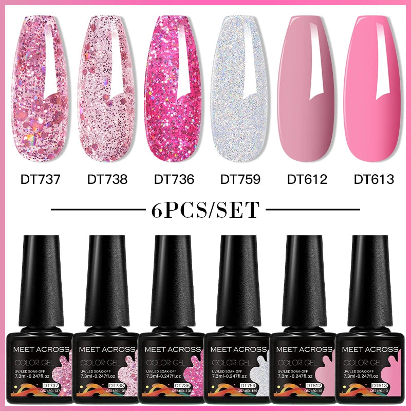 6pcs DIY Semi-Permanent Gel Polish Set