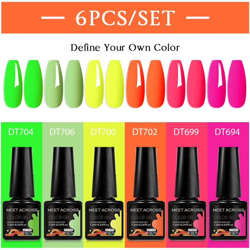 6pcs DIY Semi-Permanent Gel Polish Set
