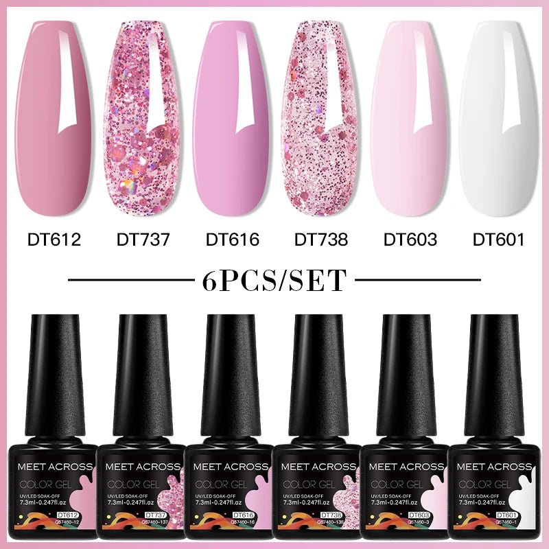 6pcs DIY Semi-Permanent Gel Polish Set