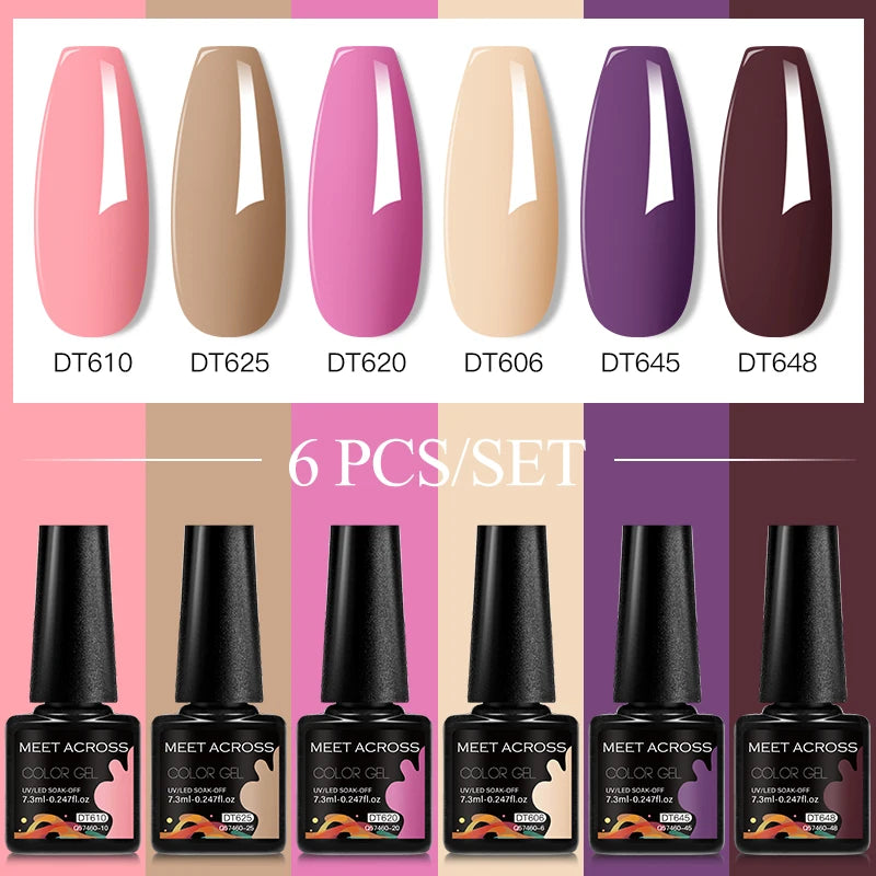 6pcs DIY Semi-Permanent Gel Polish Set