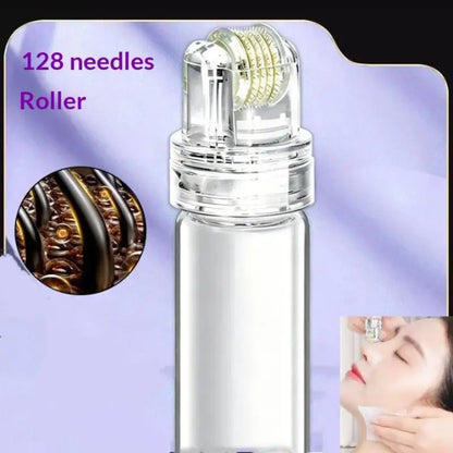 Sealed Derma Roller 128 Needles Serum Bottle