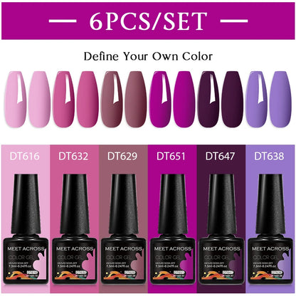 6pcs DIY Semi-Permanent Gel Polish Set