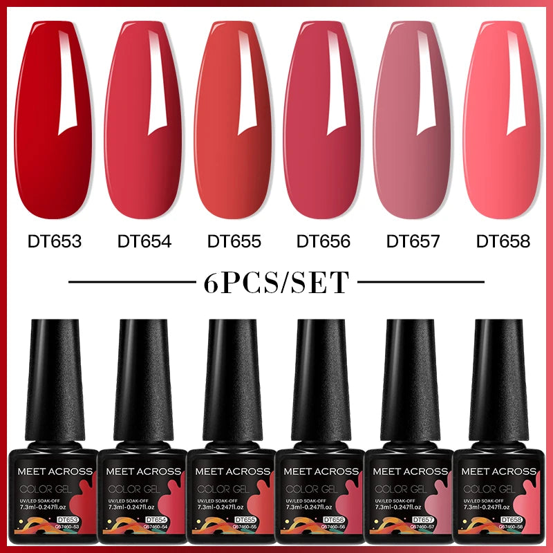 6pcs DIY Semi-Permanent Gel Polish Set