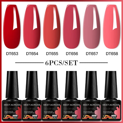 6pcs DIY Semi-Permanent Gel Polish Set
