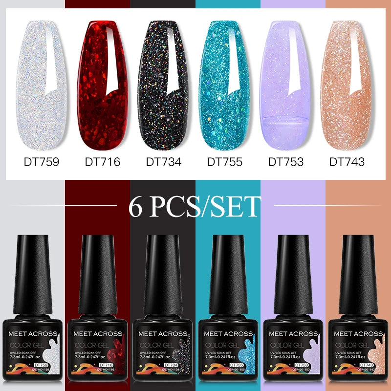 6pcs DIY Semi-Permanent Gel Polish Set