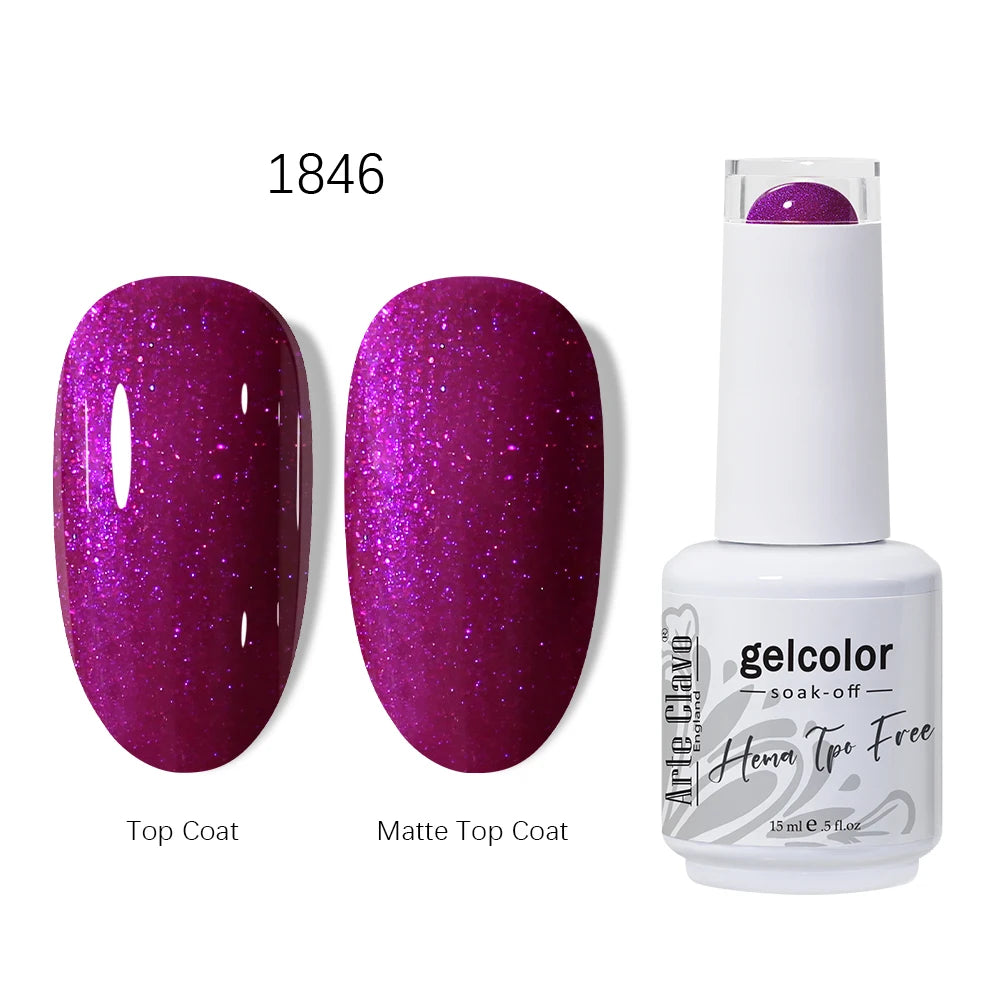 Pink Reflective Gel Nail Polish