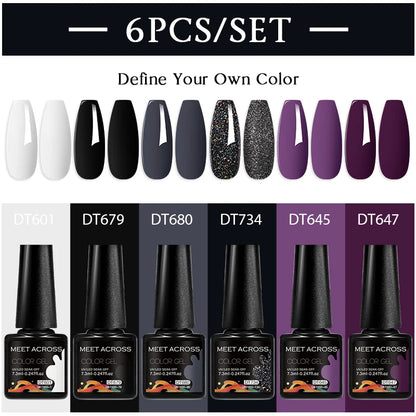 6pcs DIY Semi-Permanent Gel Polish Set