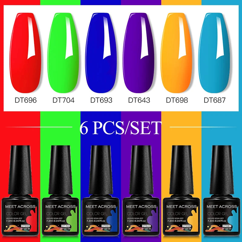 6pcs DIY Semi-Permanent Gel Polish Set