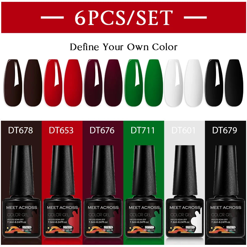 6pcs DIY Semi-Permanent Gel Polish Set