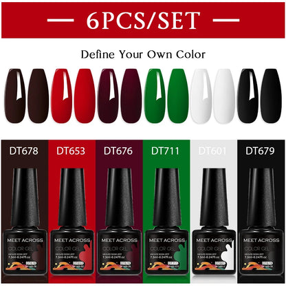 6pcs DIY Semi-Permanent Gel Polish Set