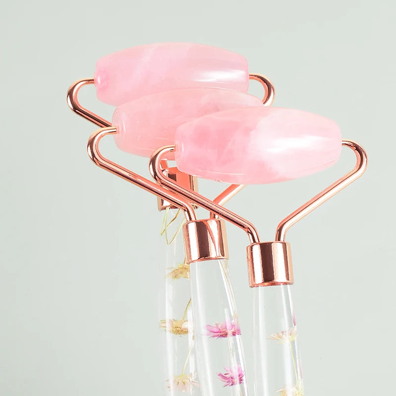 Rose Quartz Face Roller Gua Sha Gift Set