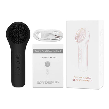 Sonic Silicone Facial Cleansing Brush IPX7 Heated
